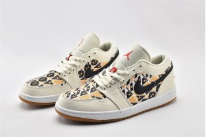 Air Jordan 1 Low Sail Black Multi Color CJ4152 101 Womens And Mens Shoes  